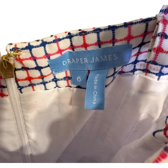 Draper James Kylie Love Circle Dress Woman Red White Blue‎ Lined Midi - Picture 7 of 16